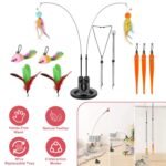 2 Cat Wand Toys with Suction Cup Double Head Interactive Cat Feather Toy - Image 7