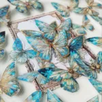 20-Pieces: Ice Crystal Laser Butterfly Decorative PET Stickers - Image 10