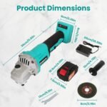 21V Cordless Angle Grinder Kit with Brushless Motor - Image 12