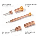 25-Piece Set: Precision Tool Repair Kit with Leather Case - Image 6