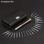 25-Piece Set: Precision Tool Repair Kit with Leather Case - Image 9