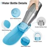 25oz Portable Dog Stainless Steel Water Dispenser Leak Proof Design - Image 13
