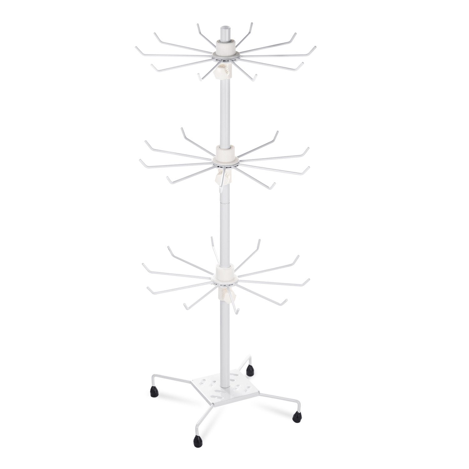 3-Tier Metal Jewelry Rack 30-Hook Necklaces Bracelets Display Stand