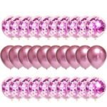 30-Pieces: Colorful Paper Latex Balloon Party Supplies - Image 6