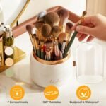 360?? Rotating Makeup Brush Holder with Lid Makeup Organizer - Image 9