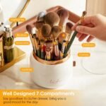360?? Rotating Makeup Brush Holder with Lid Makeup Organizer - Image 7