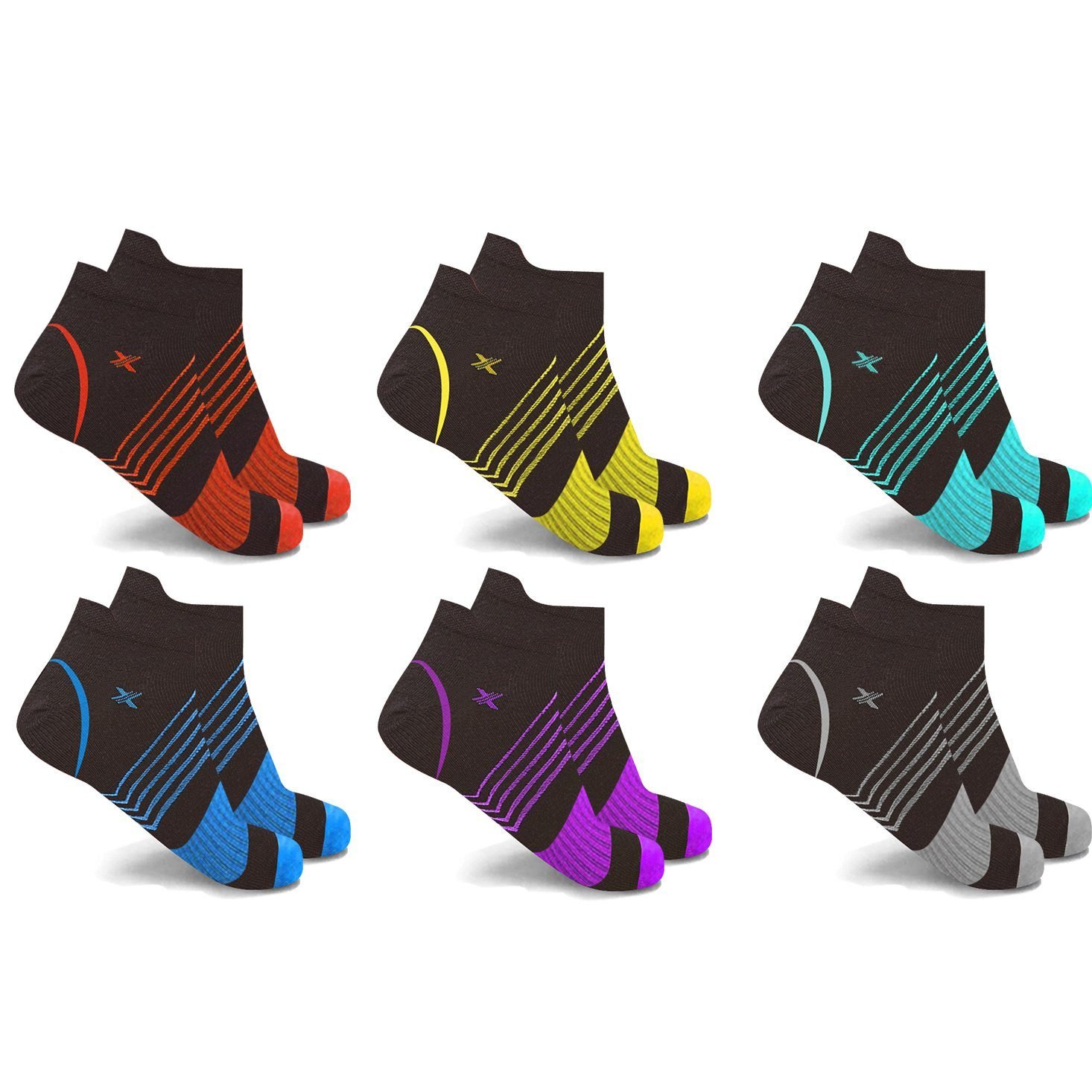 6-pairs-ultra-v-striped-ankle-compression-socks-wellness-blackcolored-sm-dailysale-621762.jpg 6-Pairs: Ultra V-Striped Ankle Compression Socks - Image 1