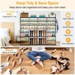 8-Tier Shoe Rack Metal Shoe Storage Shelf - Image 18
