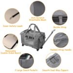 Airline Approved Rolling Pet Carrier with Telescopic Handle Shoulder Strap - Image 5