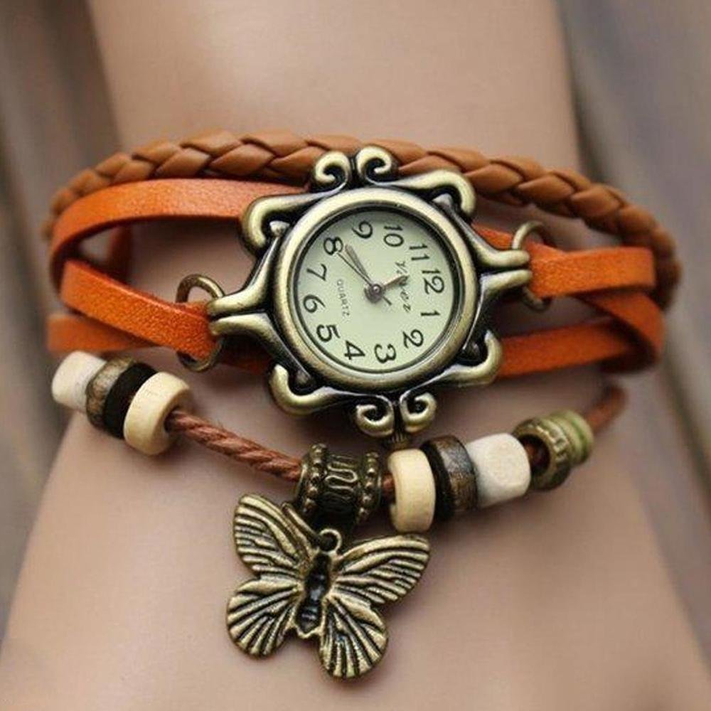 Boho Chic Vintage Inspired Handmade Butterfly Watch - Image 2