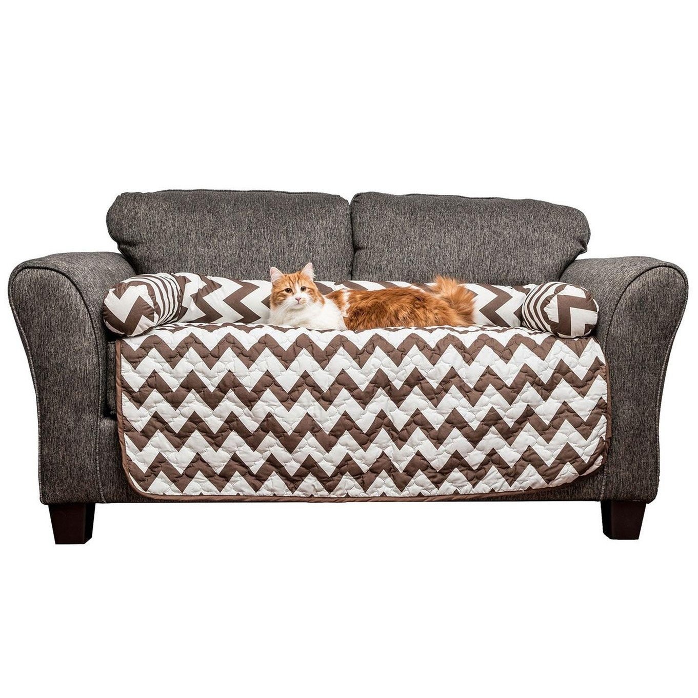 Chevron Reversible Quilted Pet Bed Chair Cover - Assorted Sizes - Image 8