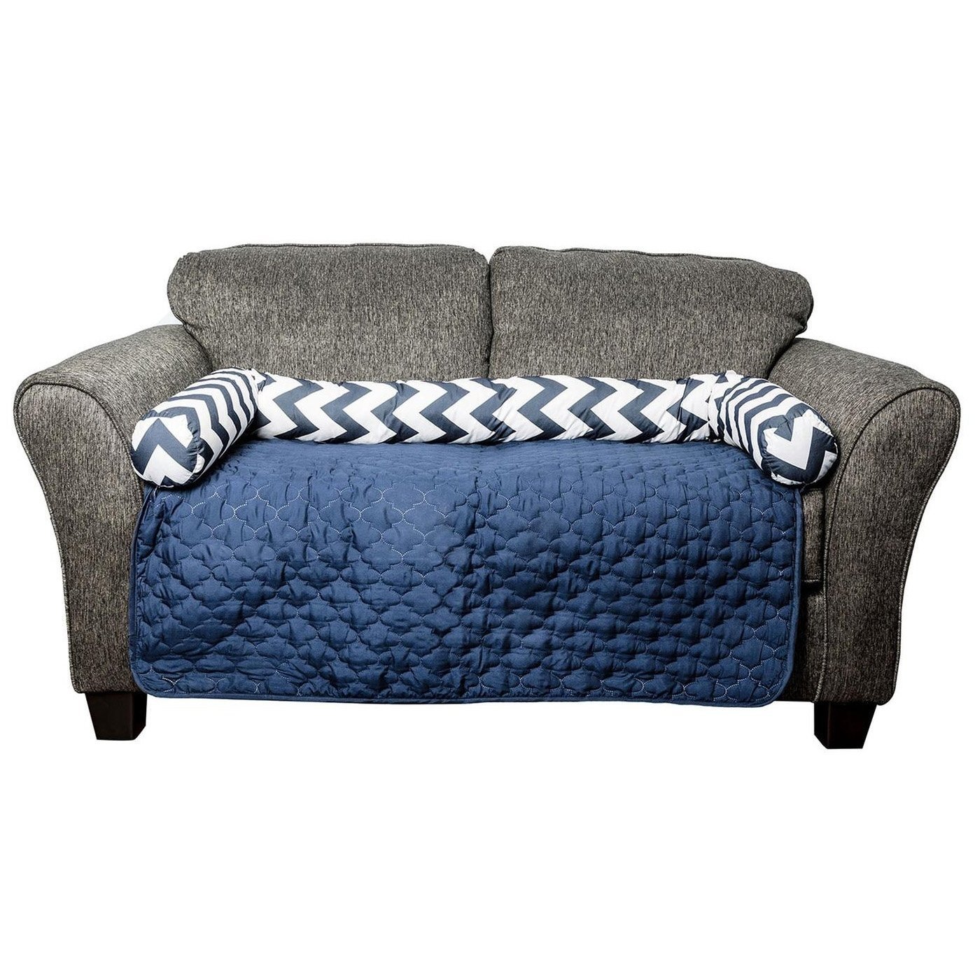 Chevron Reversible Quilted Pet Bed Chair Cover - Assorted Sizes - Image 20