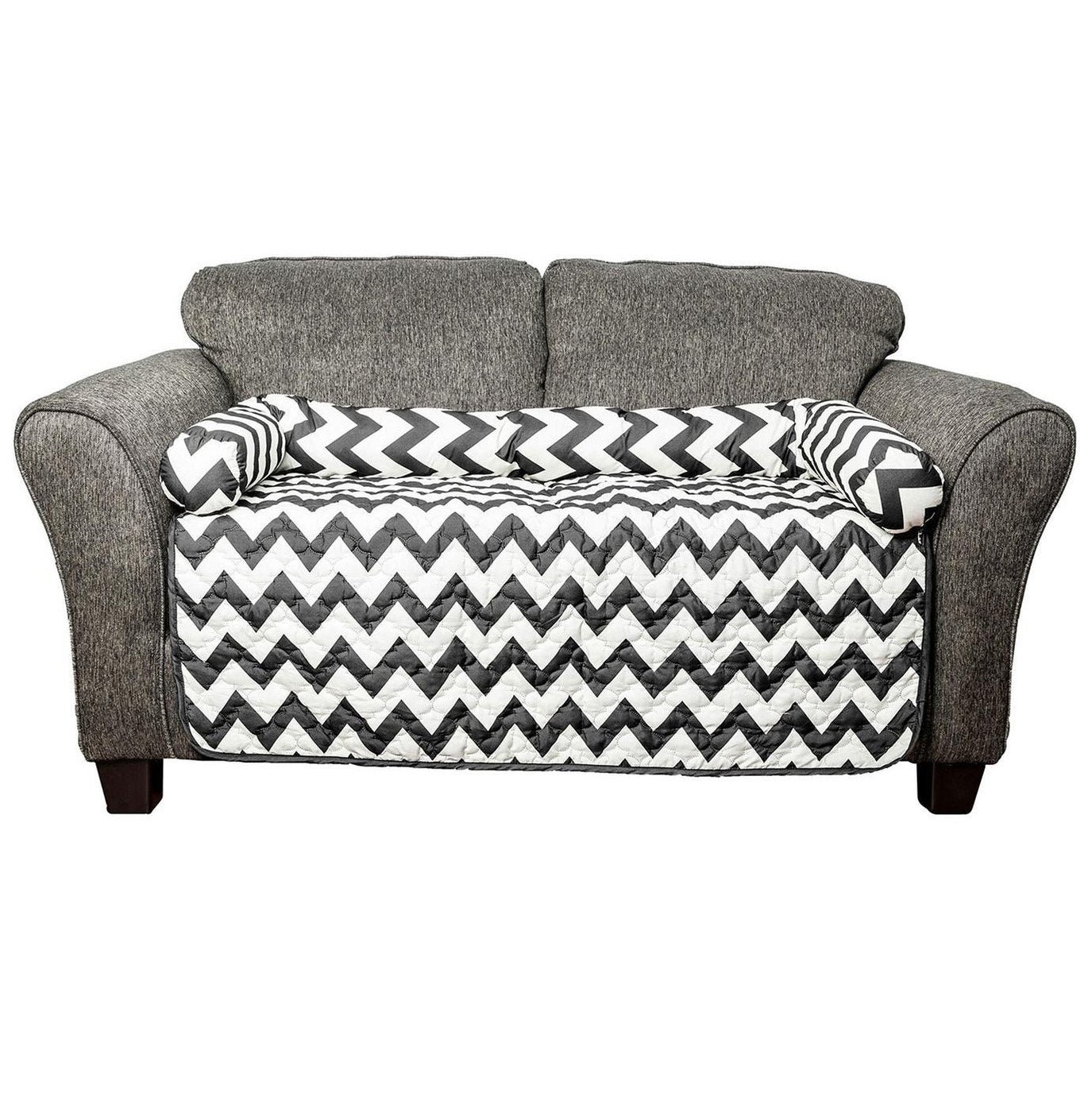 Chevron Reversible Quilted Pet Bed Chair Cover - Assorted Sizes - Image 17