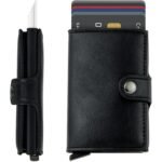 Credit Card Holder RFID Blocking Genuine Leather Vintage Aluminum Business Wallet - Image 4