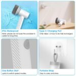 Electric Handheld Spin Scrubber Cordless Cleaning Brush with 2 Rotating Speeds - Image 9
