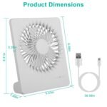 Fan USB Rechargeable Table Portable Desk Cooling Fan - Image 6