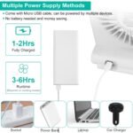 Fan USB Rechargeable Table Portable Desk Cooling Fan - Image 8