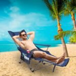 Foldable Camping Chair Heavy Duty Steel Lawn Chair with Reclining Backrest Angle - Image 14