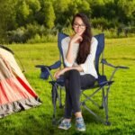 Foldable Camping Chair Heavy Duty Steel Lawn Chair with Reclining Backrest Angle - Image 15