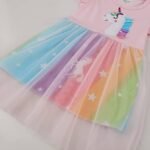 Girl's Cotton Casual Unicorn Dress - Image 4