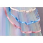 Girl's Rainbow Tulle Lace Dress - Image 11