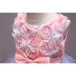 Girl's Rainbow Tulle Lace Dress - Image 3