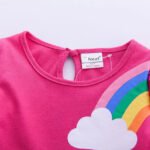 Girls' Unicorn Rainbow Flower Dress - Image 7
