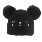 Knitted Beanie Hat, Cute Cold-proof Winter Hat For 6-24 Months Baby Girls - Image 6