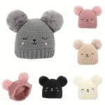 Knitted Beanie Hat, Cute Cold-proof Winter Hat For 6-24 Months Baby Girls - Image 7