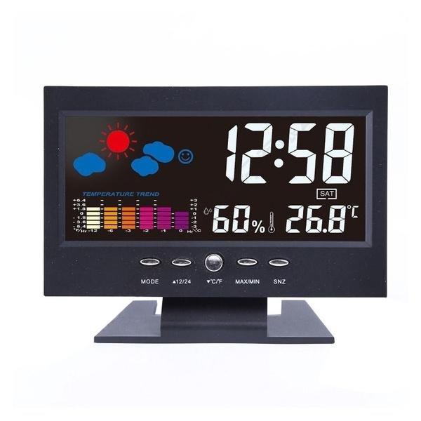 LCD Color Screen Digital Backlight Snooze Alarm Clock
