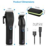 Men Electric Barber Clipper Hair Cutting Combo Set T Outliner Shaver Trimmers - Image 10