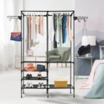 Metal Garment Rack Shoe Clothing Organizer Shelves - Image 2