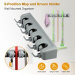 Mop Holder Wall Mount Hanger Organizer Storage - Image 11
