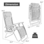 Outdoor Folding Zero Gravity Reclining Lounge Chair - Image 8