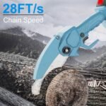 Portable Handheld Cordless Small Chain Saw Battery Powered with 2Pcs 2200mAh Rechargeable Batteries 4in/6in Chains for Pruning Trees Wood Cutting - Image 15
