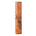 PU Leather Rollup Pen Bag Vintage Creative Map Pencil Case - Image 4