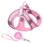 Reflective Dogs Harness with Leash Adjustable Harness Vest Breathable Collars - Image 2