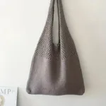 Simple Retro Hollow Crochet Bag - Image 8
