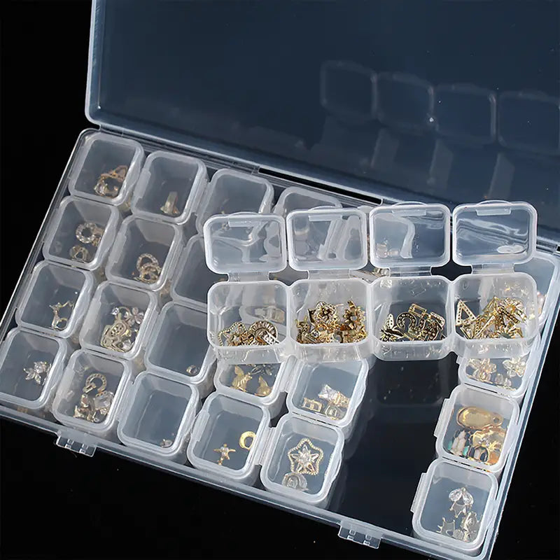 small-28-grids-diamond-box-clear-plastic-jewelry-craft-storage-container-closet-storage-dailysale-780162.webp Small 28 Grids Diamond Box Clear Plastic Jewelry Craft Storage Container - Image 1