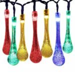 Solar String Lights 20ft 30 LED Water Drop Solar String Fairy Waterproof Lights - Image 2
