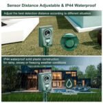 Ultrasonic Animal Repeller IP4 Waterproof Motion Sensor Repellent with Flashing Led Light - Image 9