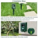 Ultrasonic Animal Repeller IP4 Waterproof Motion Sensor Repellent with Flashing Led Light - Image 10