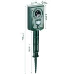 Ultrasonic Animal Repeller IP4 Waterproof Motion Sensor Repellent with Flashing Led Light - Image 5