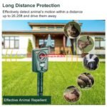 Ultrasonic Animal Repeller IP4 Waterproof Motion Sensor Repellent with Flashing Led Light - Image 8