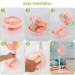 USB Rechargeable Portable Folding Desk Table Fan - Image 17